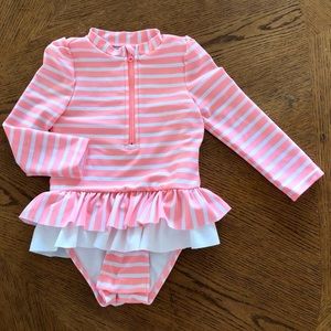 Girls 3T swimsuit one piece swim guard pink